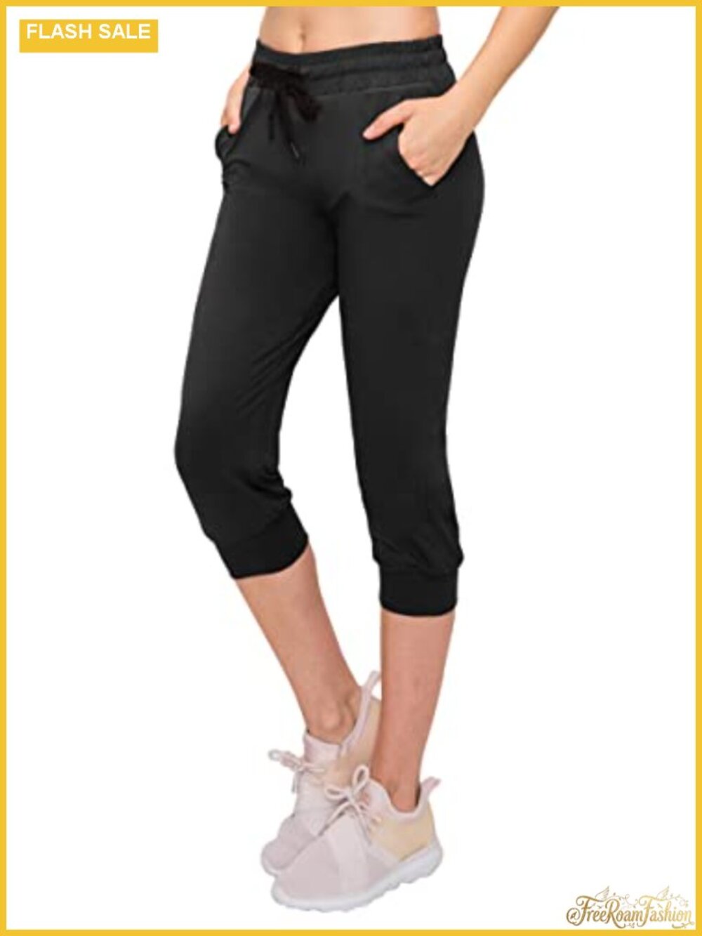 Super Soft Women's Capri Joggers Stretchy Sweatpants Yoga Lounge Pants with